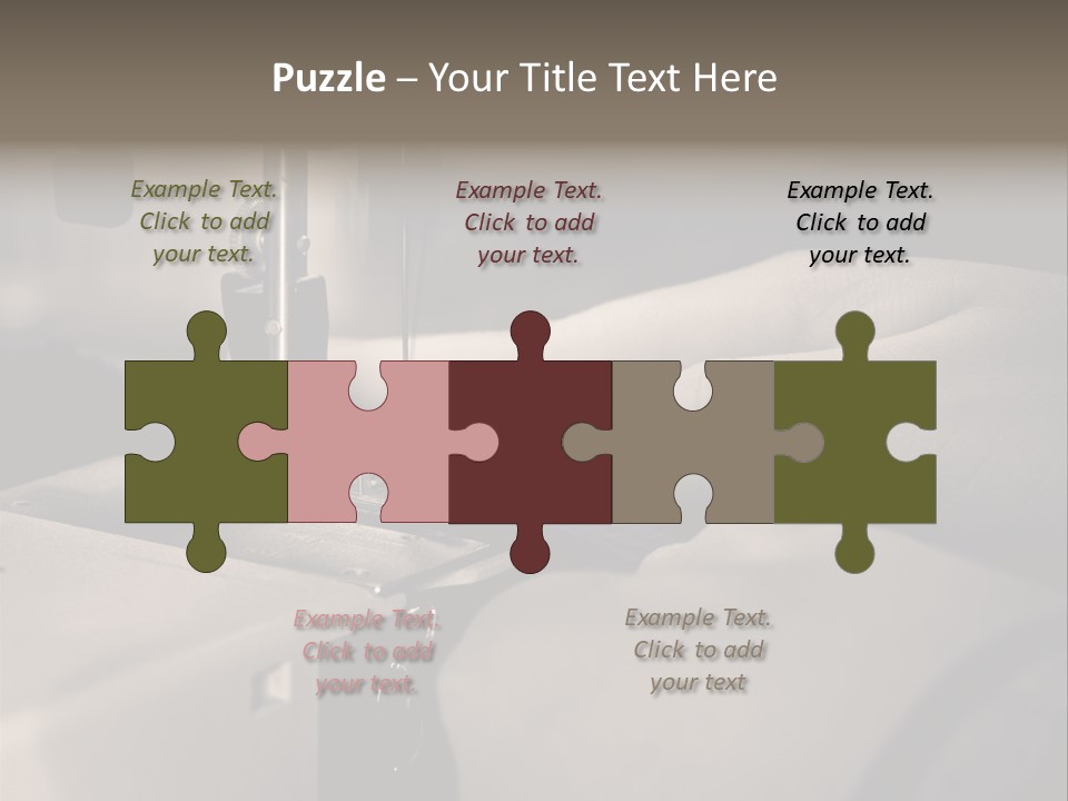 Red Embroidery Clothes PowerPoint Template