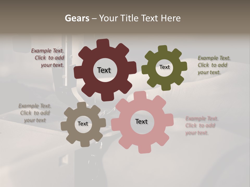 Red Embroidery Clothes PowerPoint Template