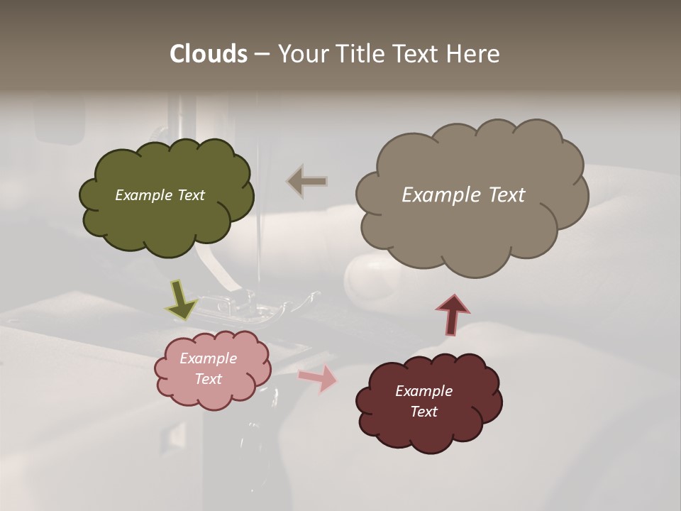 Red Embroidery Clothes PowerPoint Template