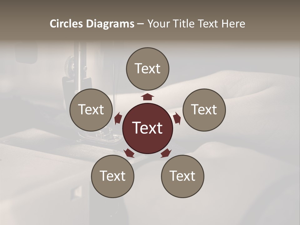 Red Embroidery Clothes PowerPoint Template