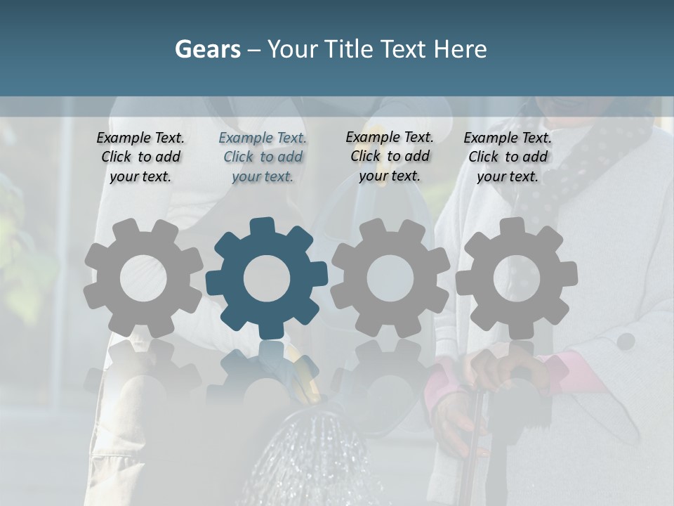 Daughter Frontview Helping PowerPoint Template