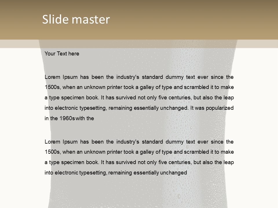 Foam Head Bartender PowerPoint Template