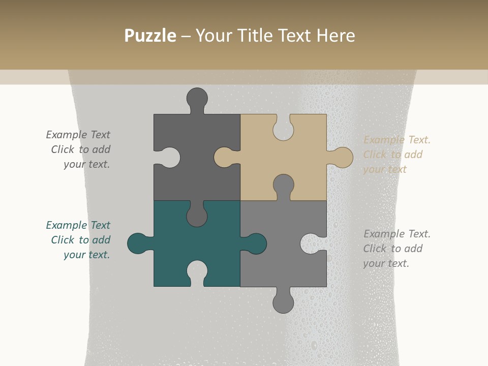 Foam Head Bartender PowerPoint Template