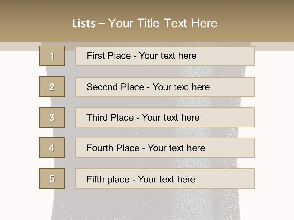 Foam Head Bartender PowerPoint Template