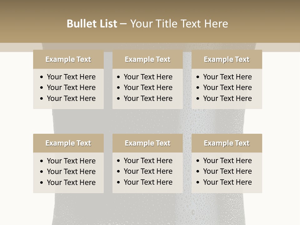 Foam Head Bartender PowerPoint Template