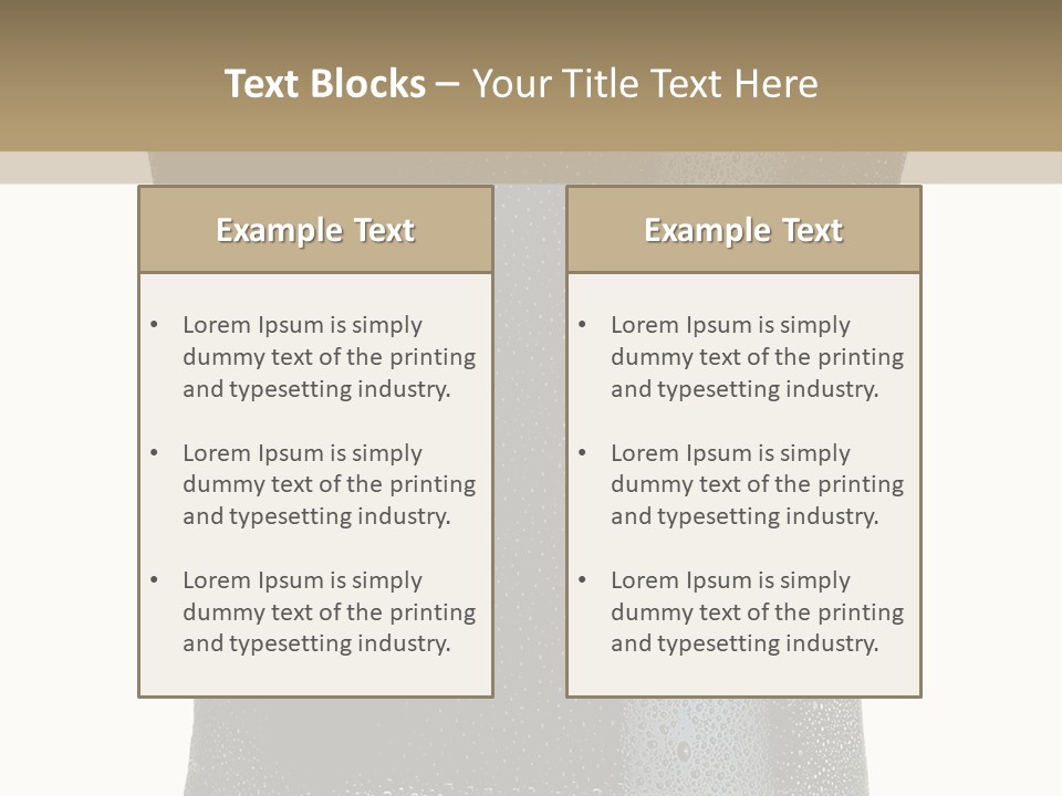 Foam Head Bartender PowerPoint Template