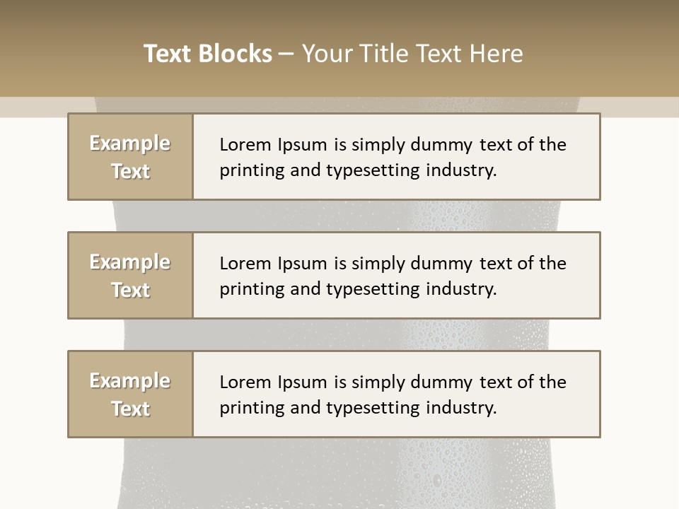 Foam Head Bartender PowerPoint Template
