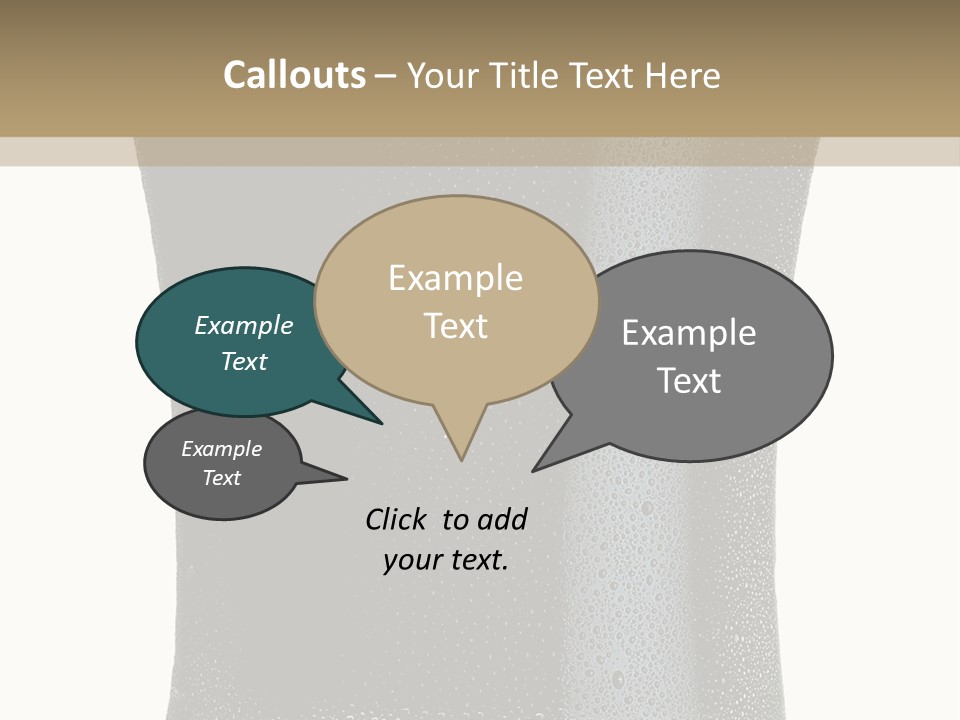 Foam Head Bartender PowerPoint Template