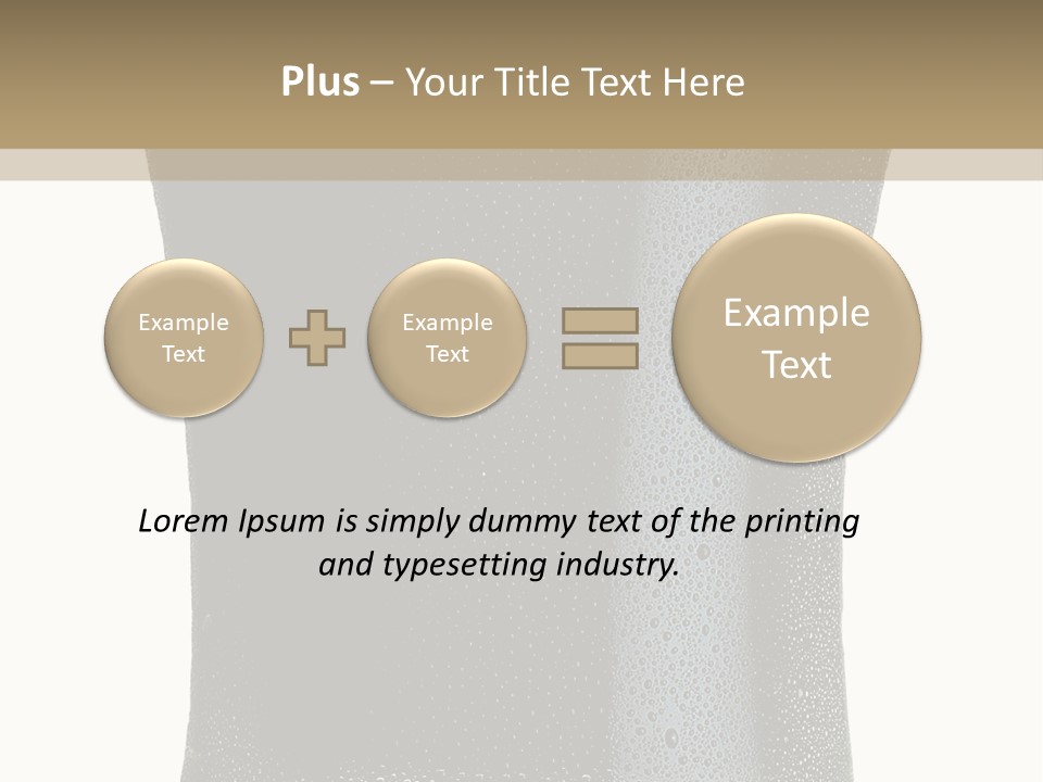 Foam Head Bartender PowerPoint Template