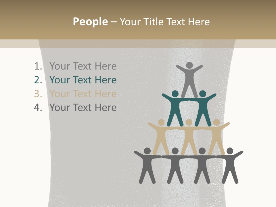 Foam Head Bartender PowerPoint Template