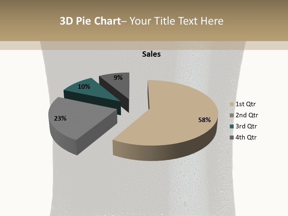 Foam Head Bartender PowerPoint Template