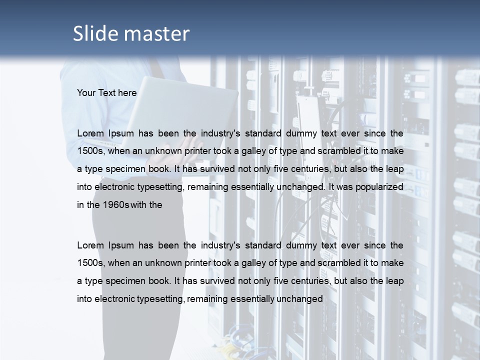 Rack Lan Technology PowerPoint Template