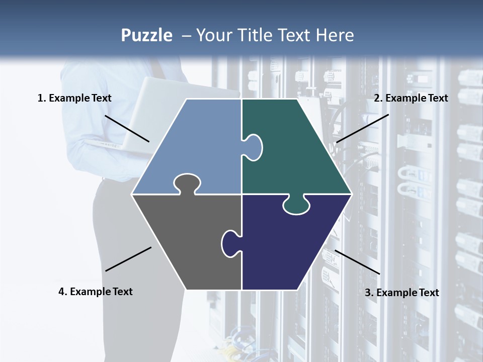 Rack Lan Technology PowerPoint Template