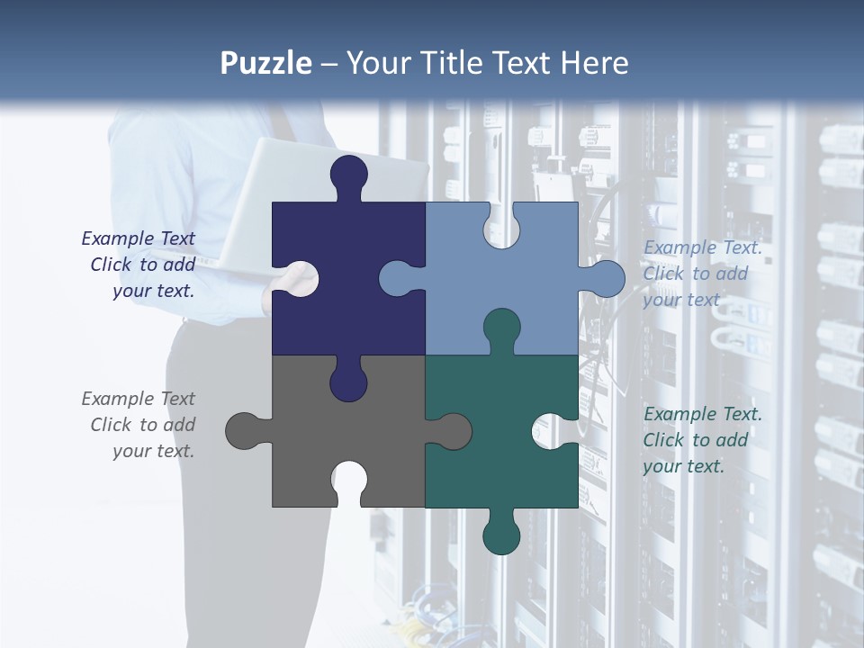 Rack Lan Technology PowerPoint Template