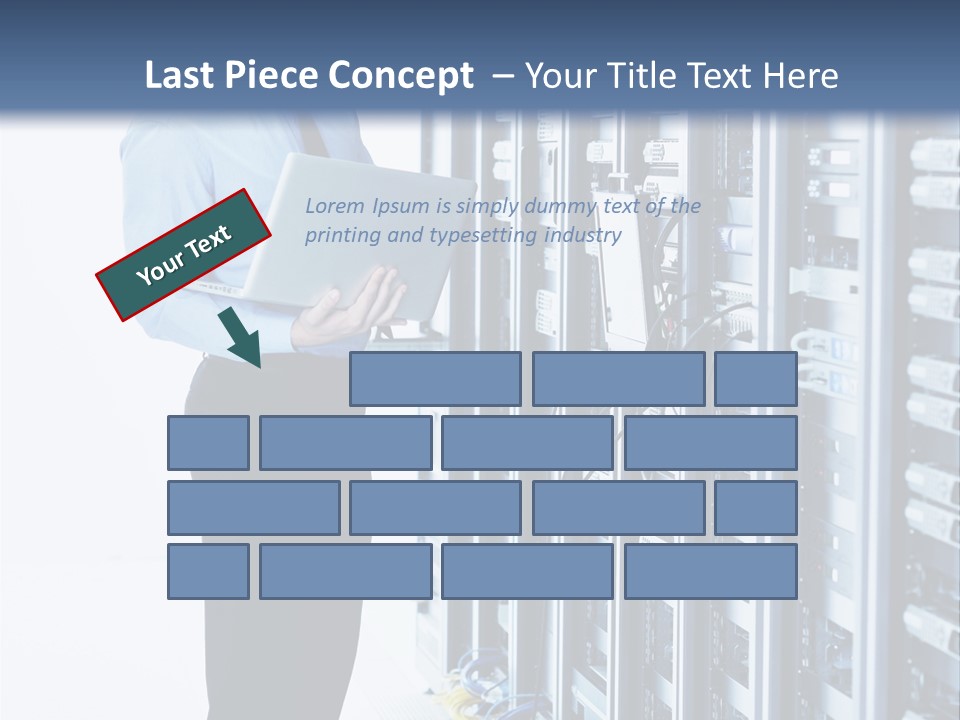 Rack Lan Technology PowerPoint Template