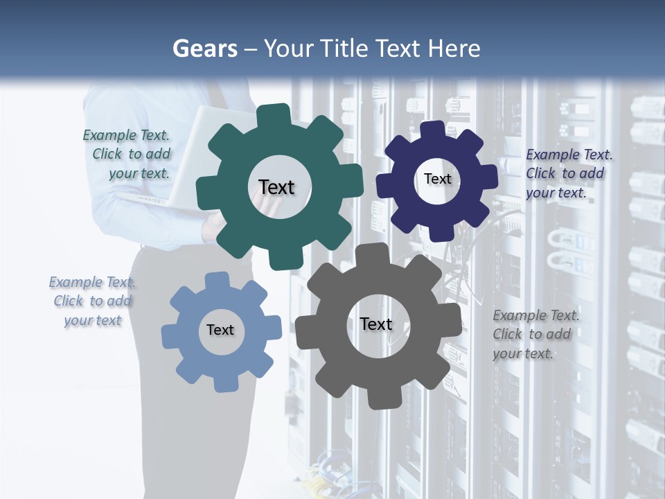 Rack Lan Technology PowerPoint Template
