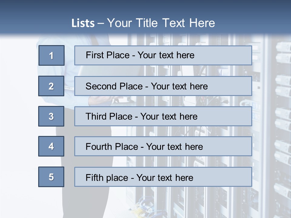 Rack Lan Technology PowerPoint Template