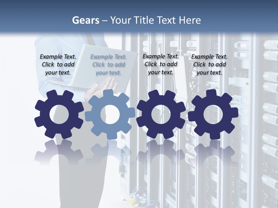 Rack Lan Technology PowerPoint Template