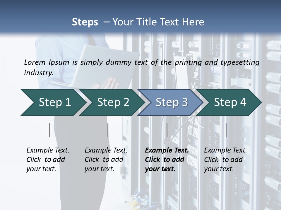 Rack Lan Technology PowerPoint Template