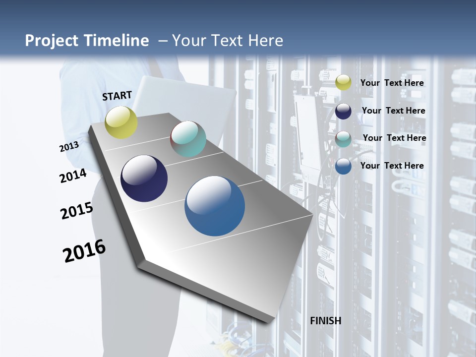 Rack Lan Technology PowerPoint Template