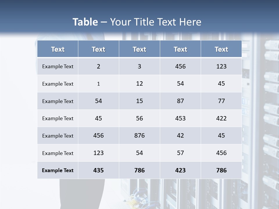 Rack Lan Technology PowerPoint Template