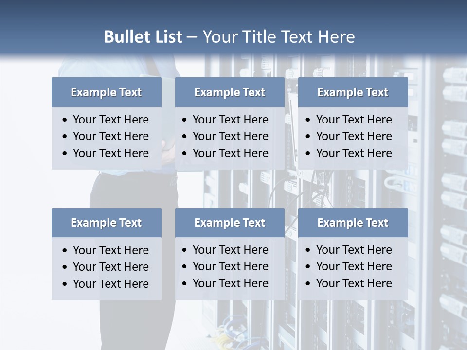 Rack Lan Technology PowerPoint Template