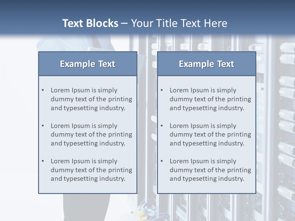 Rack Lan Technology PowerPoint Template