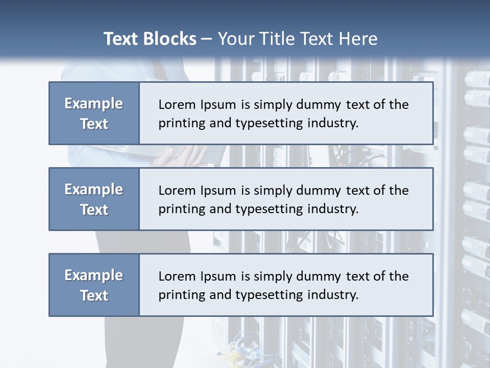 Rack Lan Technology PowerPoint Template