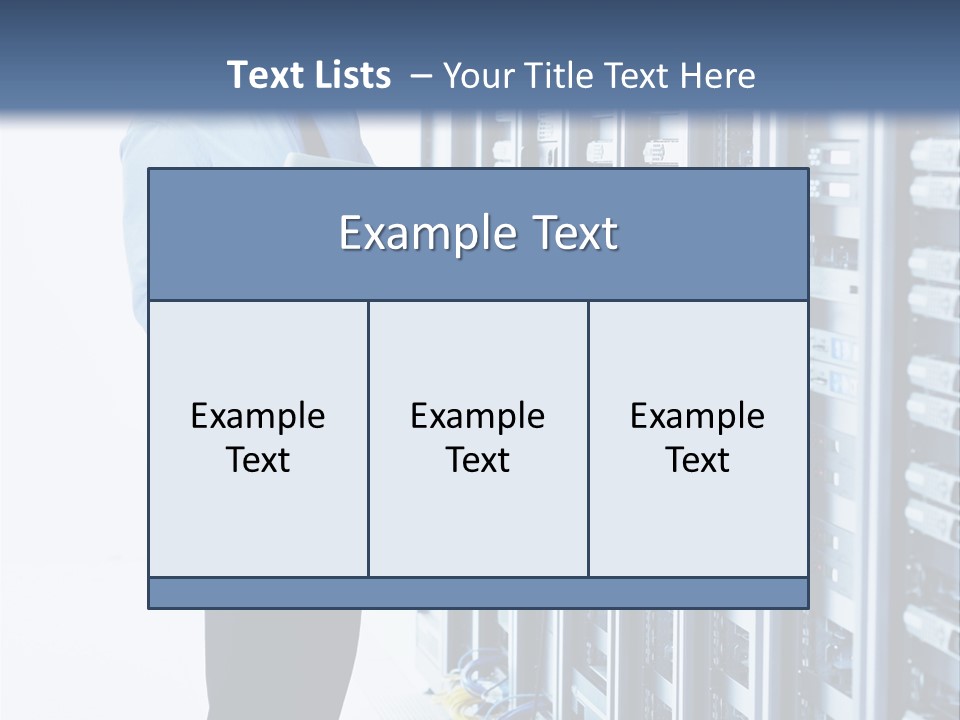 Rack Lan Technology PowerPoint Template