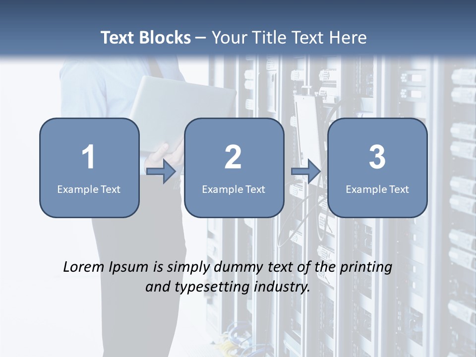 Rack Lan Technology PowerPoint Template