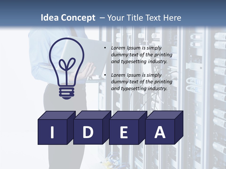 Rack Lan Technology PowerPoint Template