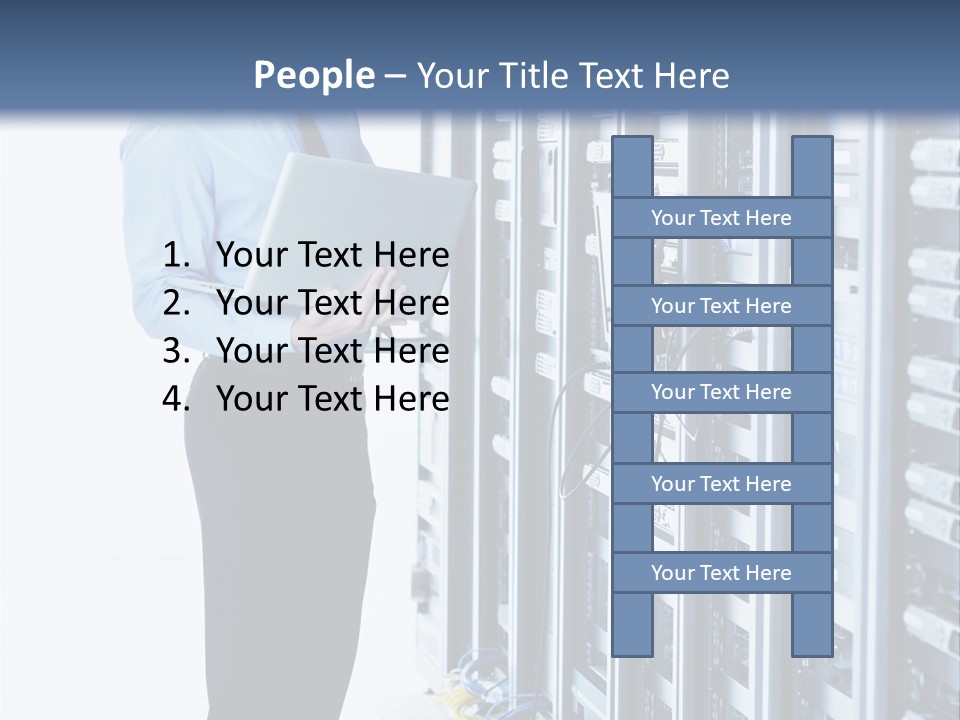 Rack Lan Technology PowerPoint Template