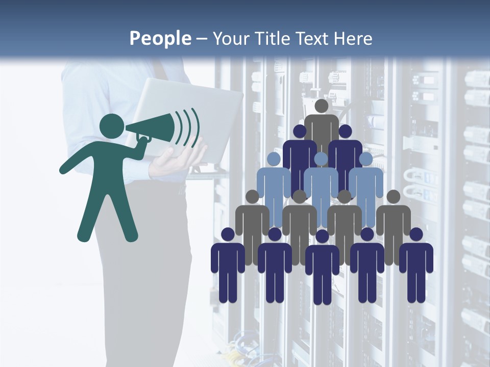 Rack Lan Technology PowerPoint Template