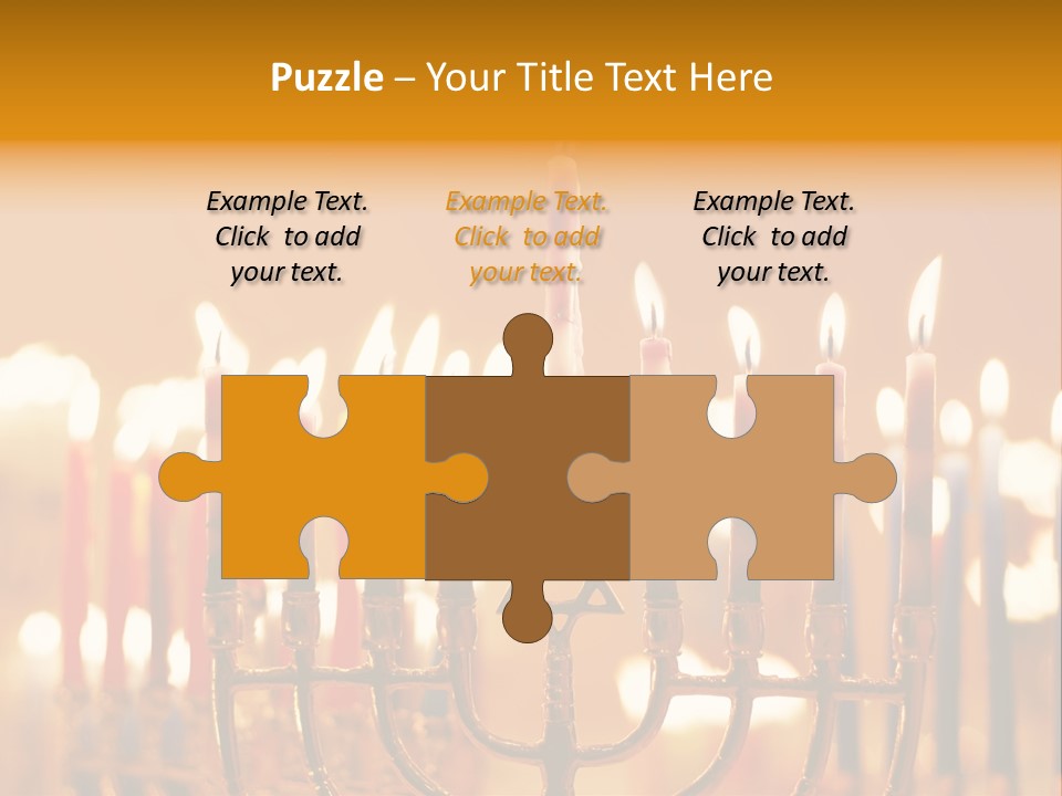 Seasonal Menorah Traditional PowerPoint Template