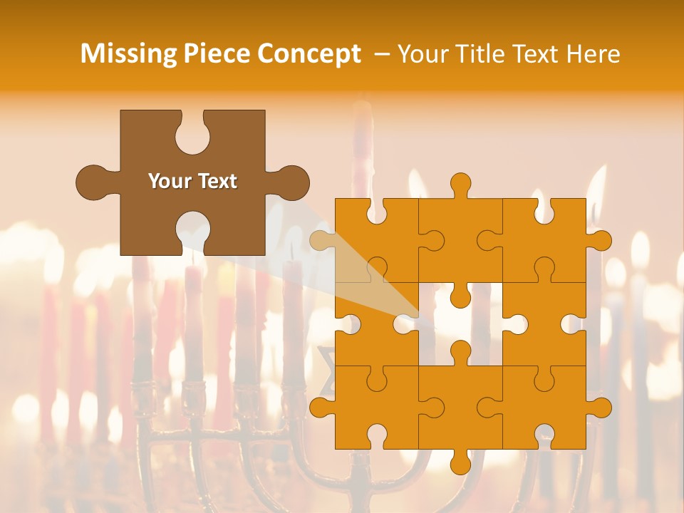 Seasonal Menorah Traditional PowerPoint Template