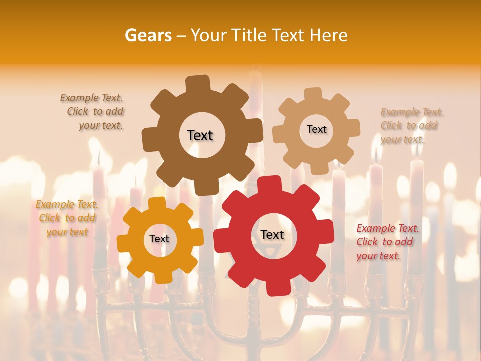 Seasonal Menorah Traditional PowerPoint Template