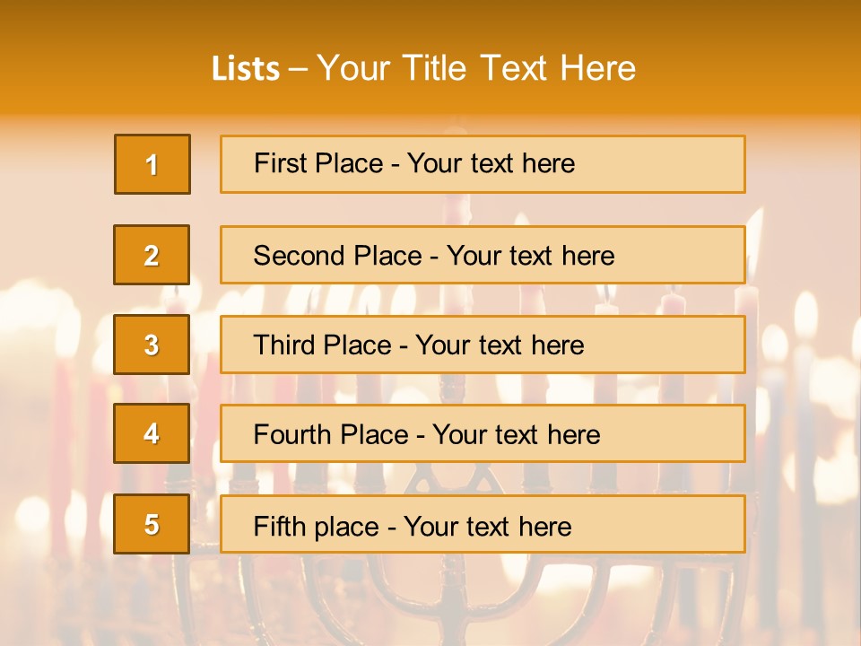 Seasonal Menorah Traditional PowerPoint Template