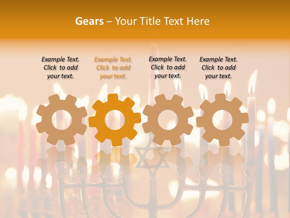 Seasonal Menorah Traditional PowerPoint Template