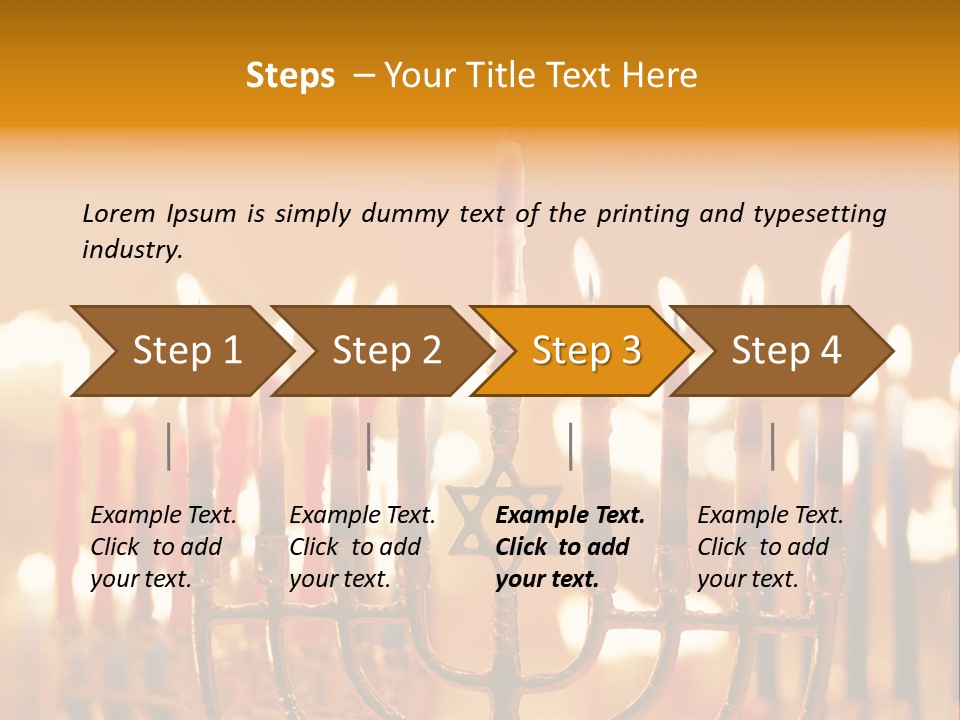 Seasonal Menorah Traditional PowerPoint Template