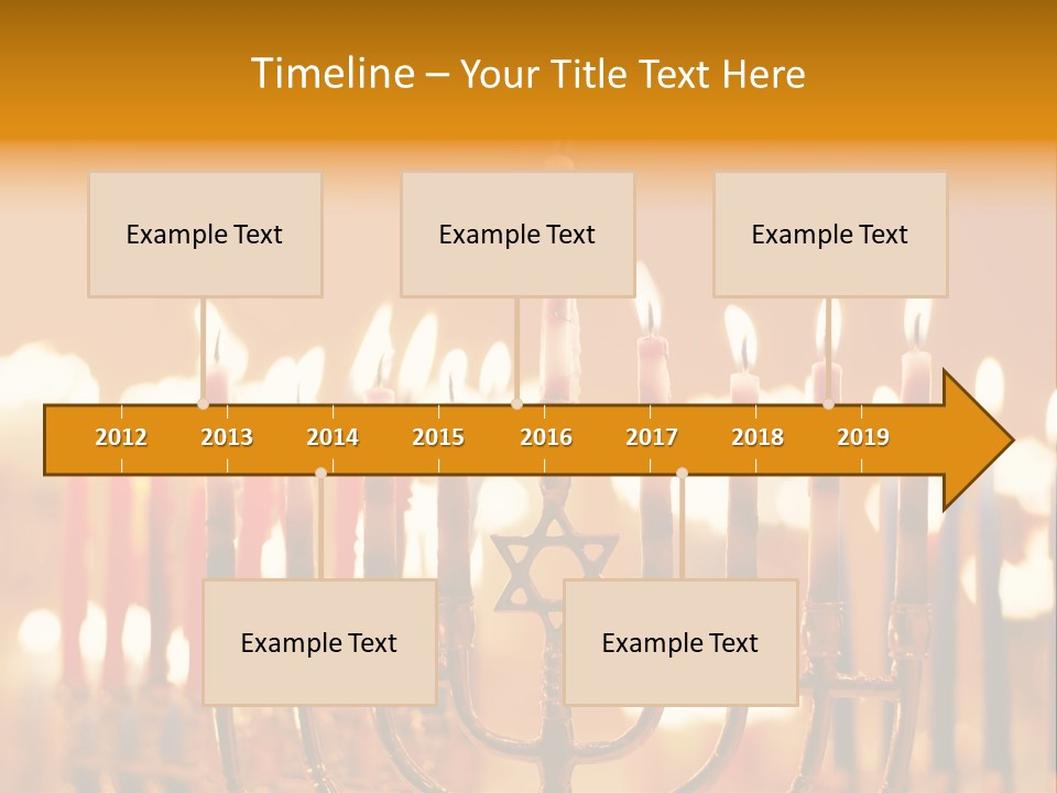 Seasonal Menorah Traditional PowerPoint Template