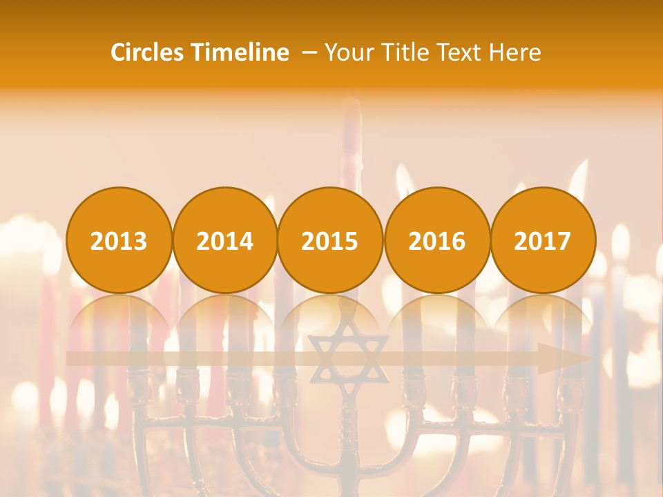Seasonal Menorah Traditional PowerPoint Template