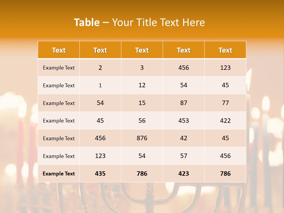 Seasonal Menorah Traditional PowerPoint Template