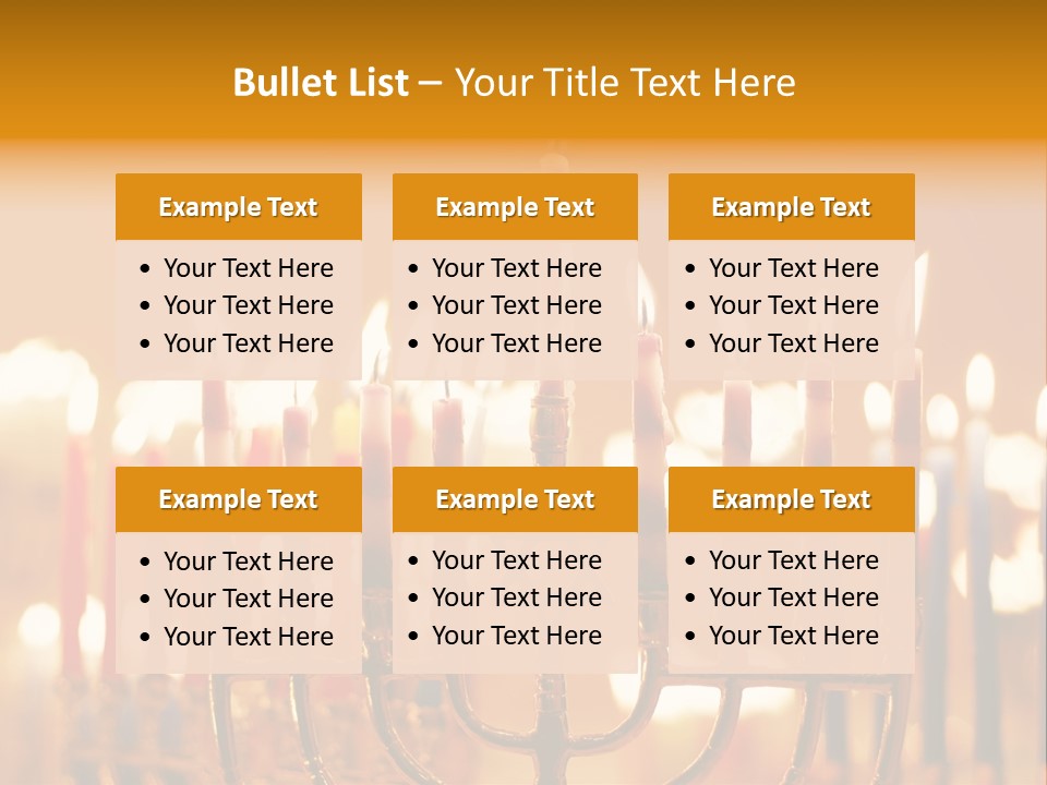 Seasonal Menorah Traditional PowerPoint Template