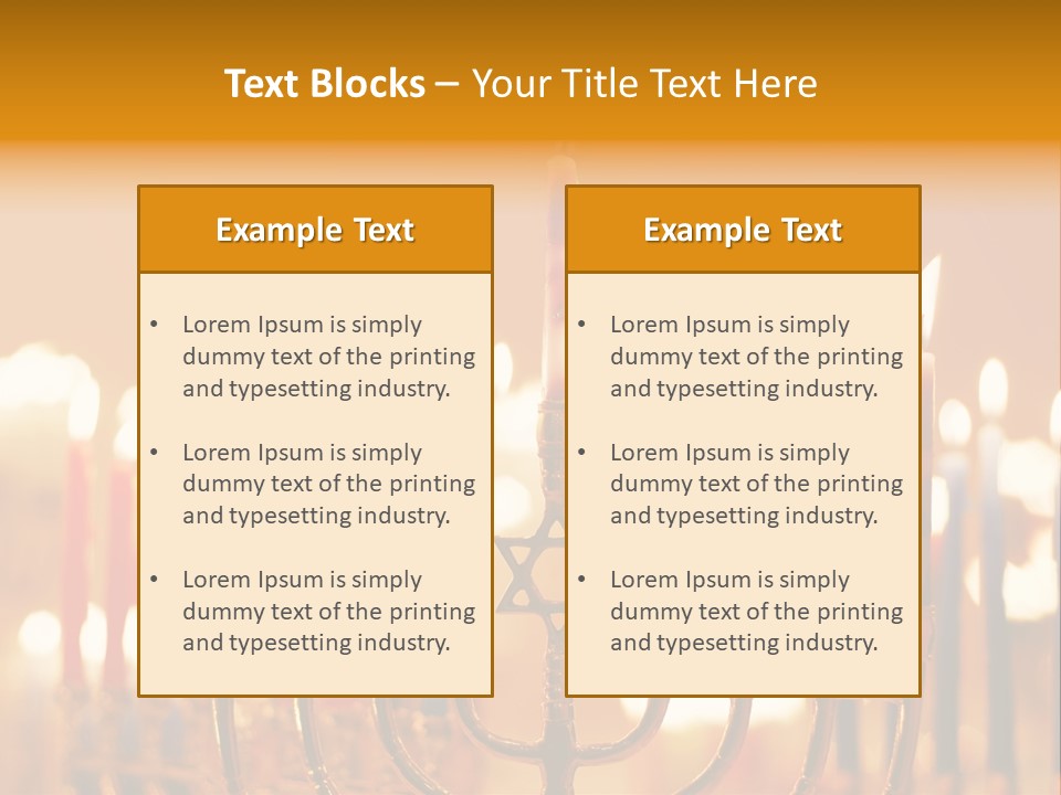 Seasonal Menorah Traditional PowerPoint Template