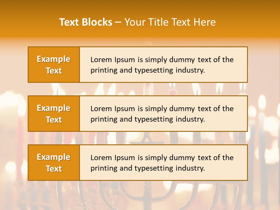 Seasonal Menorah Traditional PowerPoint Template