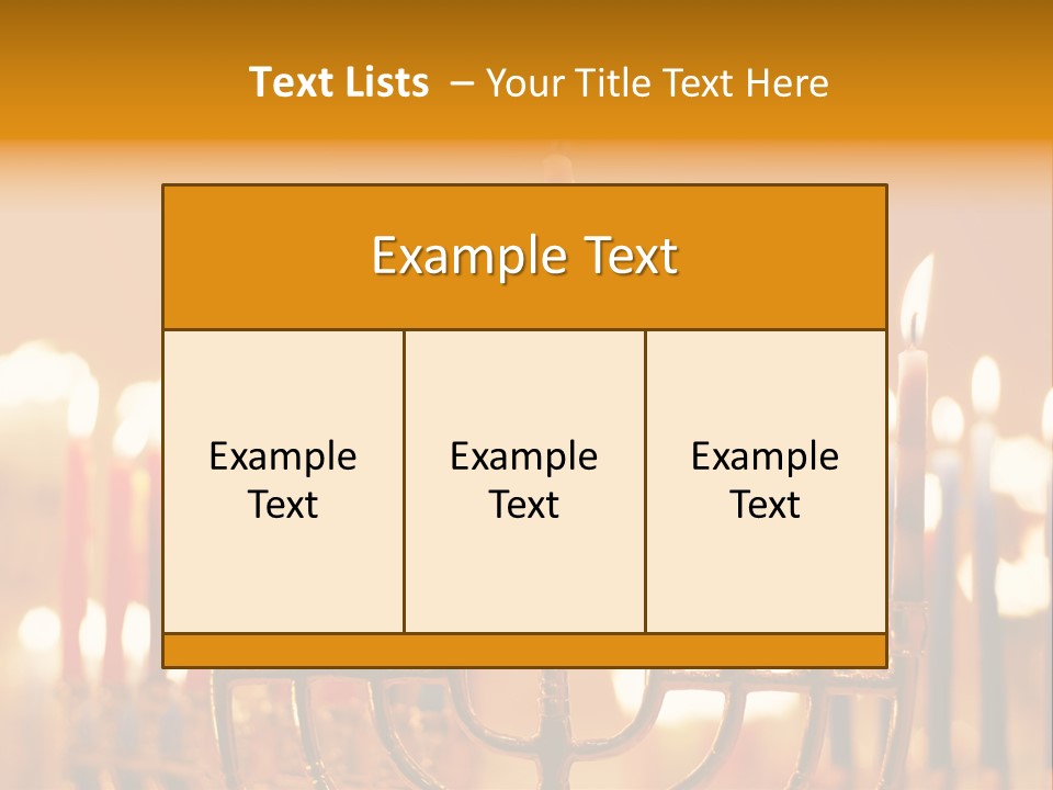 Seasonal Menorah Traditional PowerPoint Template