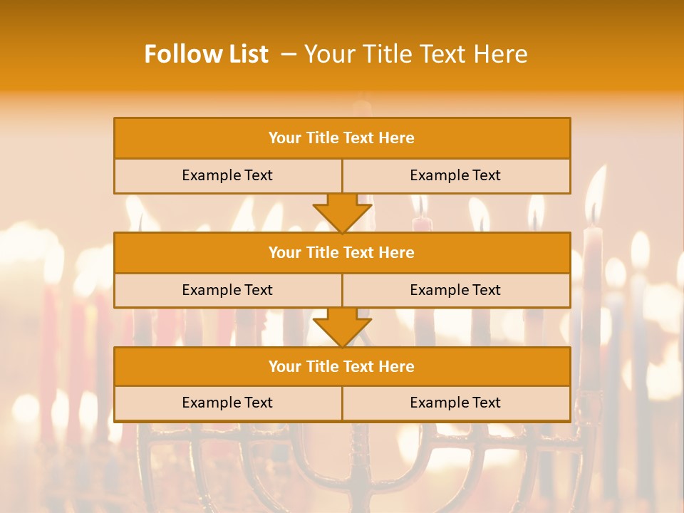 Seasonal Menorah Traditional PowerPoint Template