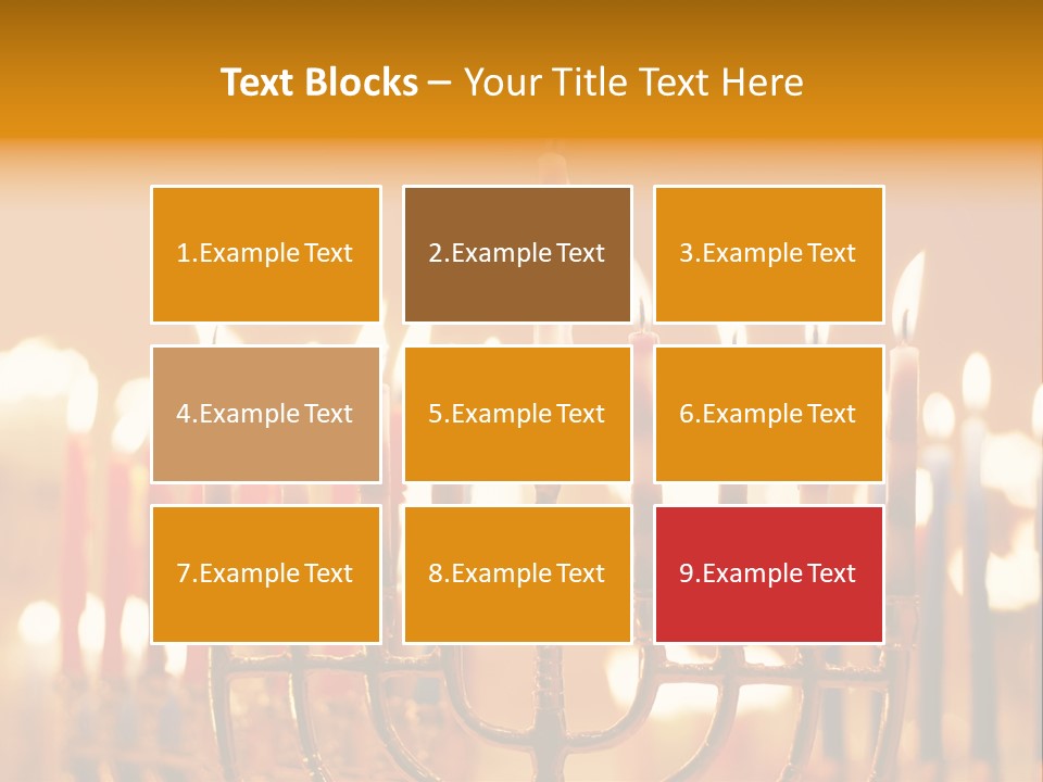 Seasonal Menorah Traditional PowerPoint Template