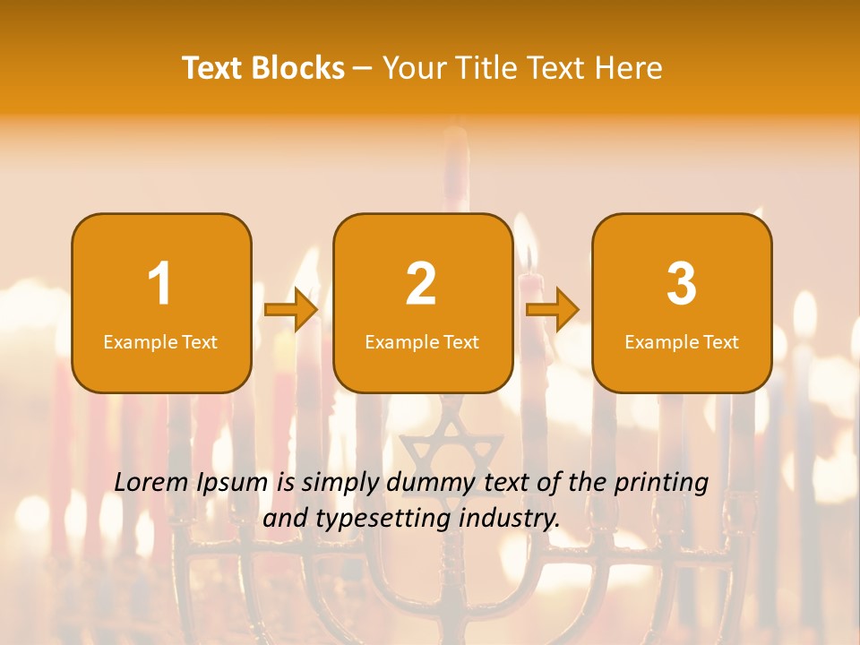 Seasonal Menorah Traditional PowerPoint Template