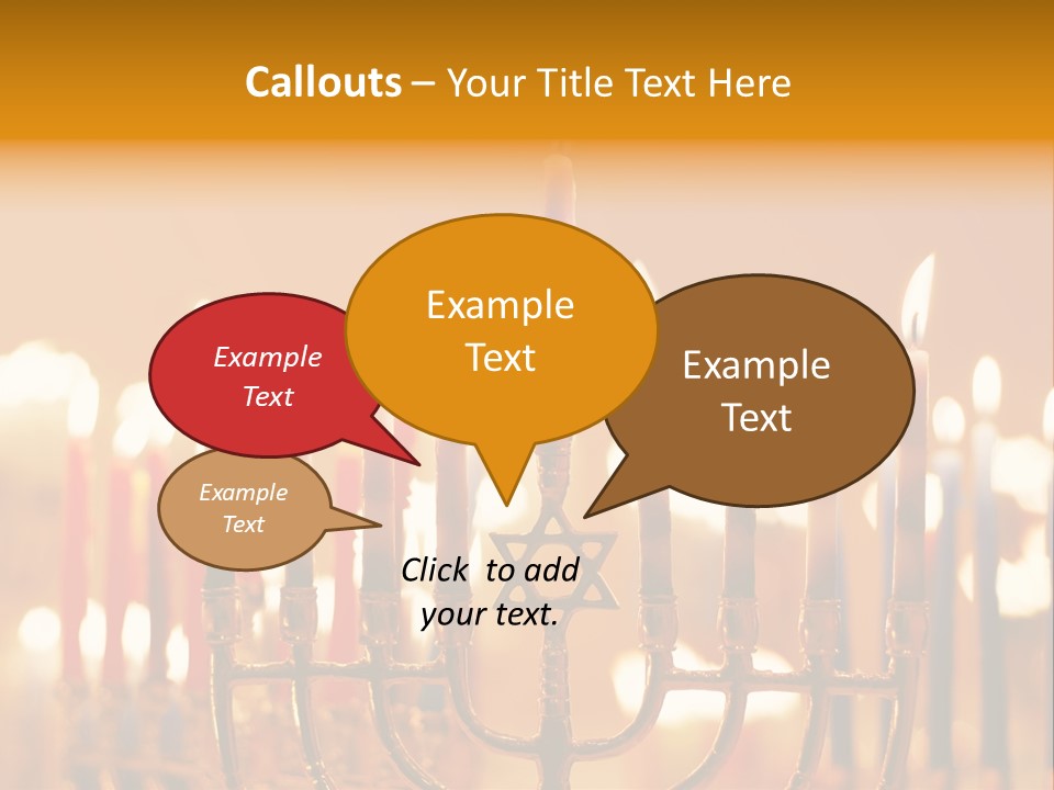 Seasonal Menorah Traditional PowerPoint Template